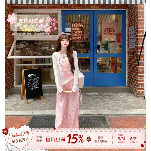 甜美风斜领露肩T恤女夏