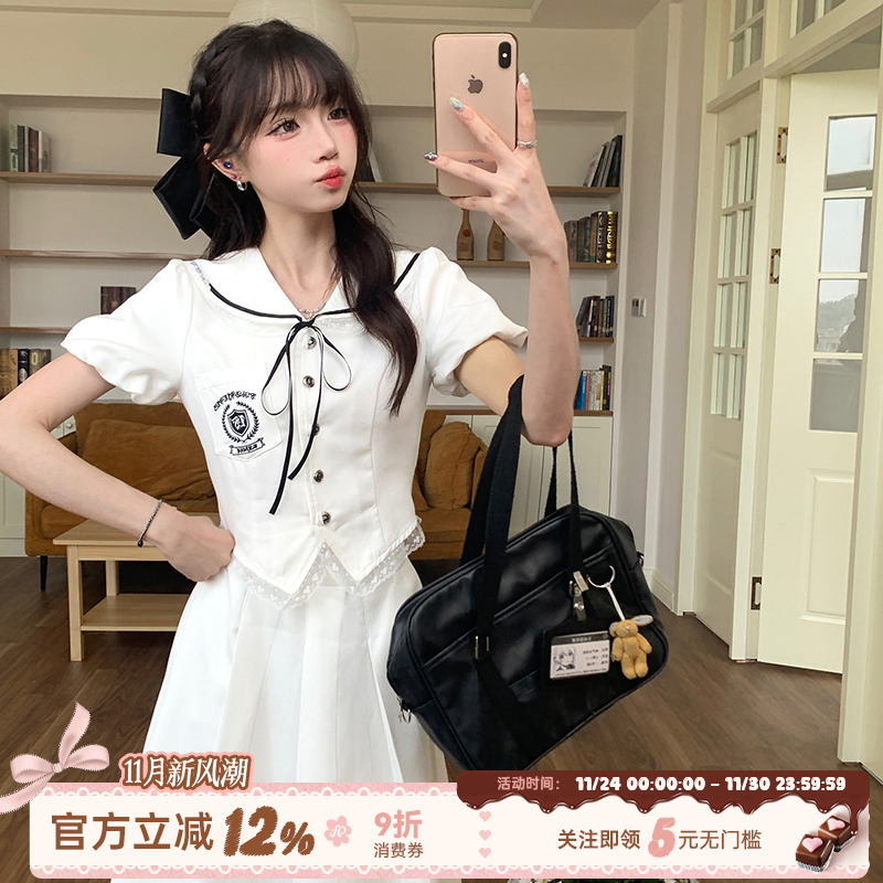 学院风白色水手服套装