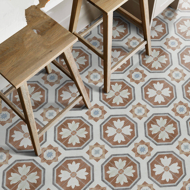 国马赤贫风复古小花砖厨房花园阳台几何花片瓷砖卫生间浴室墙地砖