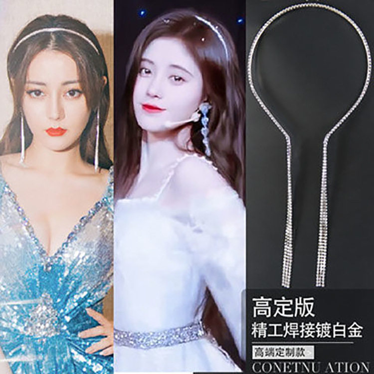 巴同款网红水钻流苏波西米亚发箍图片