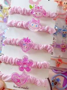 满15 卡通库洛米美乐蒂凯蒂猫玉桂狗头绳发圈皮筋发饰可爱 包邮