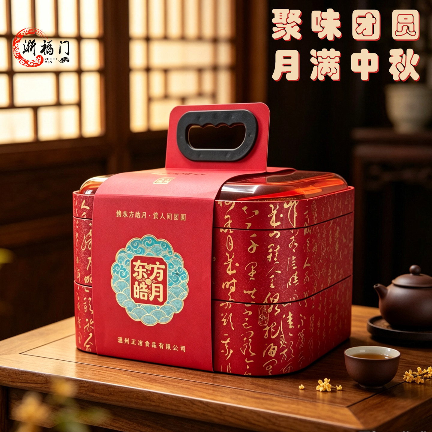 东方皓月正宗桥墩温州特产苍南中月饼