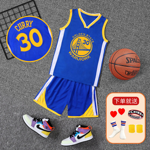 儿童篮球服套装男童科比24号球衣定制詹姆斯库里球服女篮球训练服