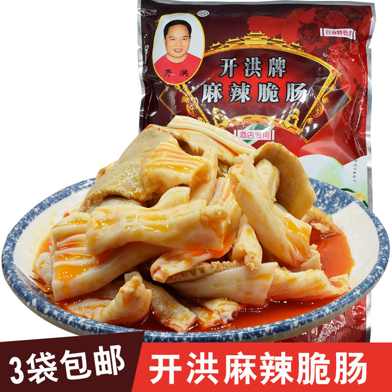 开洪牌麻辣鸭脆肠即食香辣鸭食管红油脆肠鸭食带零食鸭板肠240g