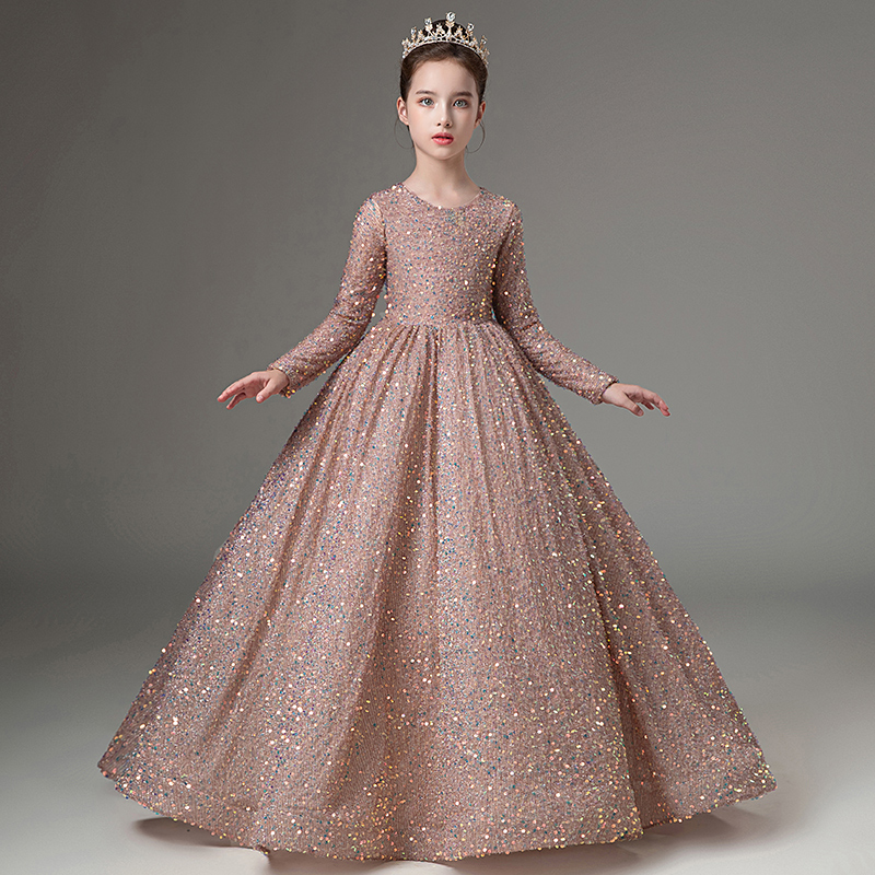 酷馨妮晚礼服女童亮片公主裙