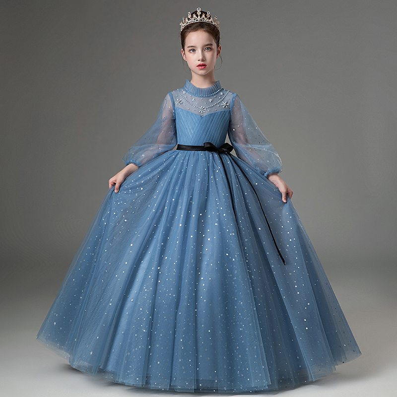 酷馨妮晚礼服女童高端长袖公主裙