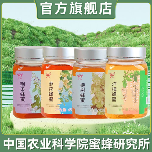 新疆包邮椴树蜂蜜洋槐蜜荆条蜜枣花蜜瓶装家庭装蜂蜜男女生养生