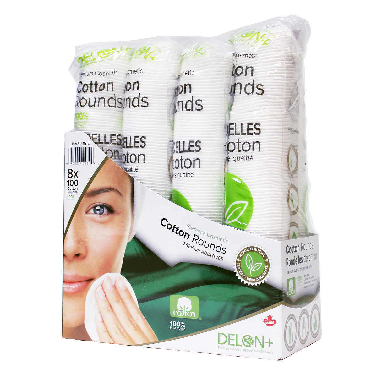 加拿大直邮delon双面卸妆棉深层清洁三层两面化妆棉不掉棉絮800片