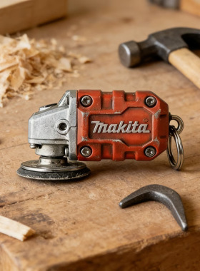 独立站新品 2-in-1 Makita-Inspired Mini Grinder  钥匙扣配件