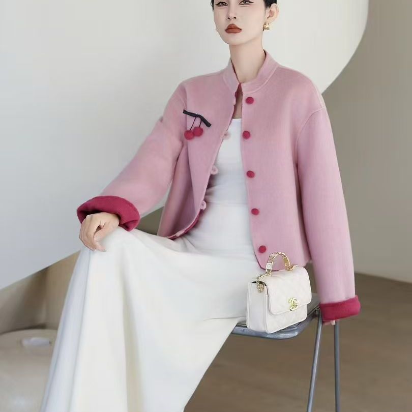 2025秋冬新款新中式国风双面羊绒