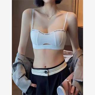 性感内衣女小胸聚拢夏季薄款无钢圈纯欲舒适无痕细肩带文胸罩套装