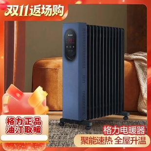 NY23 格力家用石墨烯电热油汀 全屋升温 聚能恒温 X6022B 电暖器
