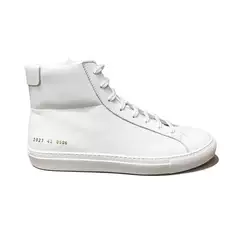 0506 Comm Fashion Attitude White Leather High-Top Sneakers Sports Shoes