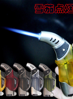 充气大黄蜂烟斗雪茄打火机防风 五金焊枪打火机 高温蓝色火焰小喷