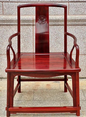 印度小叶紫檀官帽椅檀香紫檀南官帽椅博物馆同款大扇椅红木家具