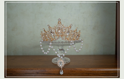 皇冠边夹花丸项链Lolita