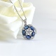 天然蓝宝石S925银吊坠
