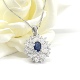 天然蓝宝石S925银吊坠