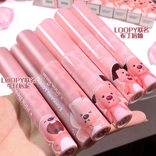 皮可熊Loopy联名口红水光唇釉