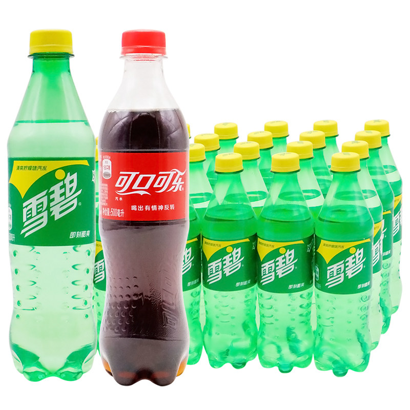 可口可乐雪碧可乐芬达柠檬味能量碳酸饮料汽水500ml*24瓶包邮