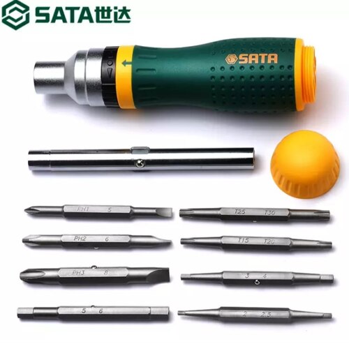 世达公制维修专用工具新款铬钒合金钢多功能棘轮螺丝刀09350配件