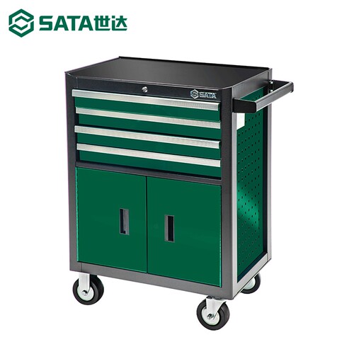 Sata/世达汽修工具车4抽屉小推车维修收纳架汽修车间移动柜95125