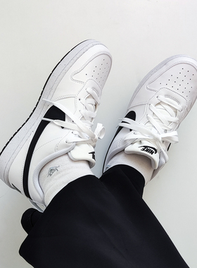 Nike耐克Court Borough GS经典黑白色女子休闲低帮板鞋DV5456-104