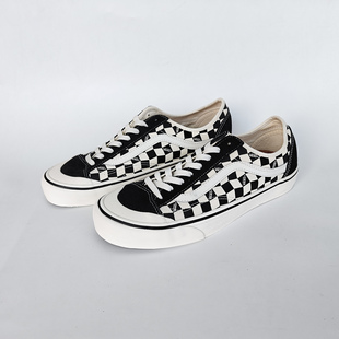 VN0A4BX91KP Deco复古黑白棋盘格低帮休闲板鞋 Vans范斯Style 136