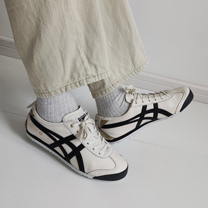 Onitsuka Tiger鬼塚虎MEXICO66复古男女烫金休闲板鞋1183B493-100