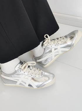 Onitsuka Tiger鬼塚虎MEXICO66液态银色运动休闲女鞋1183B566-021