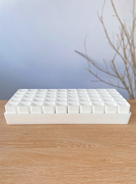 3.5口高盆 暖白色迷你多肉小花盆塑料拇指多肉专用盆生石花肉锥盆