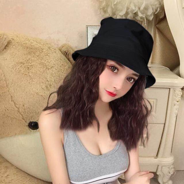 自然超萌发饰洋气头套式小孩子女生帽子戴假发的帽子假发可拆卸|msdalam kategori Aksesori/Belt kulit/Hat/Muffler, Hat - dari Buy2taobao.com untuk memberikan perkhidmatan ejen Taobao profesional membeli