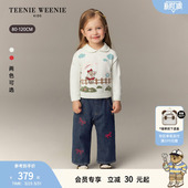 女宝宝可爱花边翻领套头毛衣 26春新款 TeenieWeenie Kids小熊童装