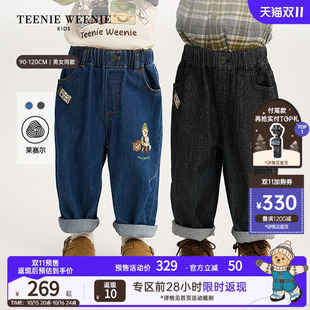 【莱赛尔】TeenieWeenie Kids小熊童装26年秋款男女宝萝卜牛仔裤
