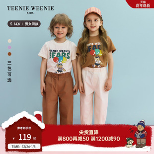 男女童纯棉休闲圆领短袖 TeenieWeenie 款 24夏季 T恤 Kids小熊童装