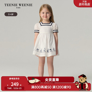新款 25年款 女宝甜美海军风方领连衣裙 Kids小熊童装 TeenieWeenie