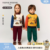 男女宝宝加绒鸳鸯袖 舒适秋冬季 卫衣 Kids小熊童装 TeenieWeenie
