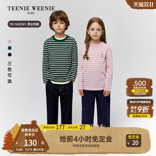 预售 男女童条纹长袖 TeenieWeenie 25秋季 圆领T恤 Kids小熊童装