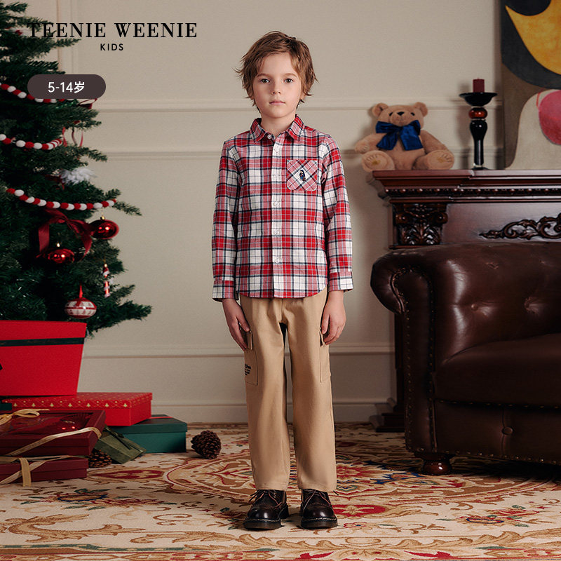 TeenieWeenie Kids小熊童装时尚舒适男童翻领学院风