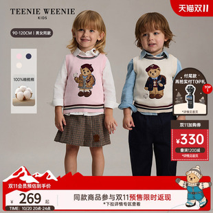 TeenieWeenie Kids小熊童装26年新秋季男女宝宝可爱套头毛衫背心