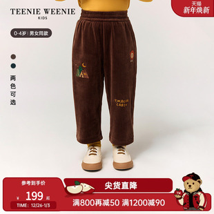 秋冬男女宝宝宽松雪尼尔长裤 25年新款 Kids小熊童装 TeenieWeenie