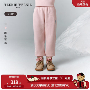 25年新秋冬女童简约休闲百搭加绒卫裤 TeenieWeenie Kids小熊童装
