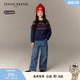 女童休闲翻领蝴蝶结提花毛衣 26春新款 TeenieWeenie Kids小熊童装