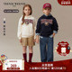 25年新款 TeenieWeenie Kids小熊童装 秋冬男女童字母连帽加绒卫衣