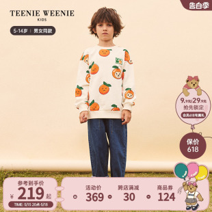 Kids小熊童装 TeenieWeenie 男女童23年秋季 款 可爱橘子满印卫衣