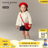 女宝宝小香风花边翻领棉服 26年新年款 TeenieWeenie Kids小熊童装