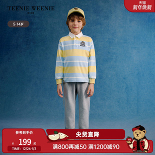 Kids小熊童装 打底衫 25年款 纯棉衫 男童条纹翻领长袖 TeenieWeenie