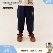 男女宝宝弹力刺绣仿牛仔长裤 25年款 Kids小熊童装 TeenieWeenie