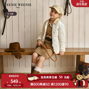 秋冬女童花朵绗缝棉服外套 25年新款 TeenieWeenie Kids小熊童装