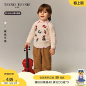 男女童宝宝绣花羊毛混纺毛衣 26春新款 TeenieWeenie Kids小熊童装